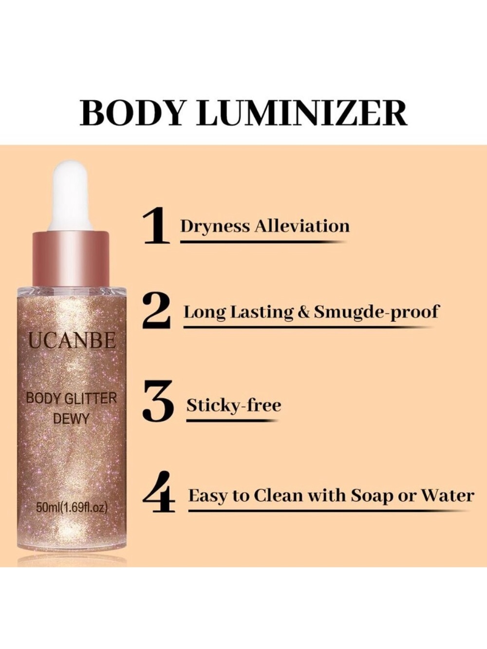 Ucanbe body glitter dewy body luminizer lot of 2 - Picture 4 of 5